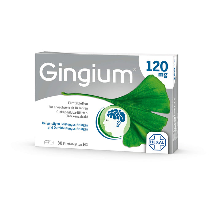 Gingium 120 mg Filmtabletten, 30 pc Tablettes