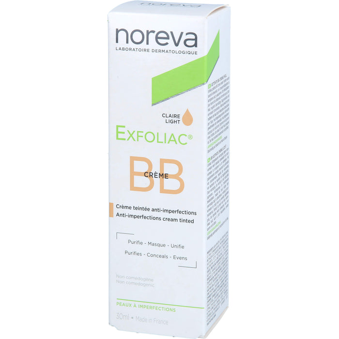 noreva Exfoliac getönte BB-Creme hell, 30 ml Crème