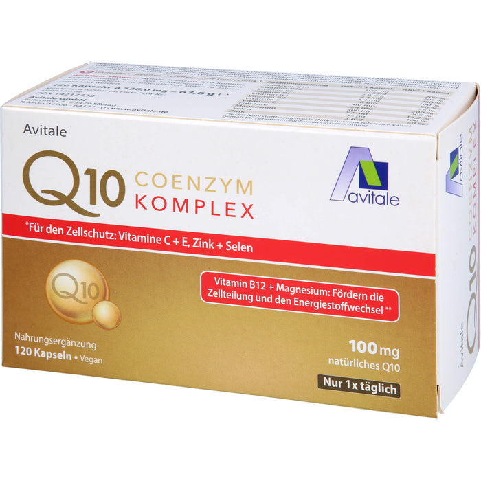 Avitale Q10 Coenzym Komplex Kapseln, 120 pc Capsules