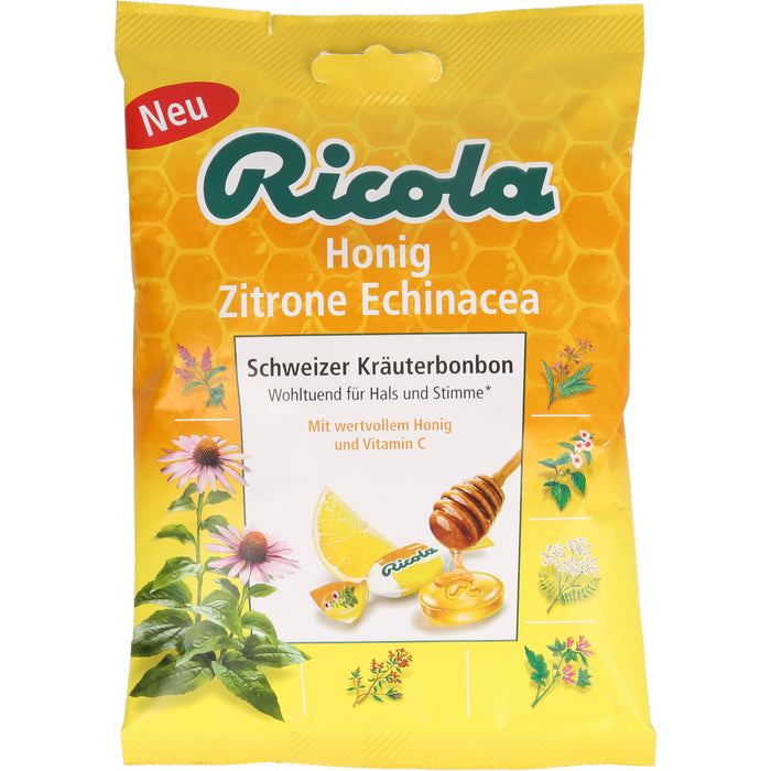 Ricola Echinacea Honig Zitrone Schweizer Kräuterbonbons, 75 g Candies