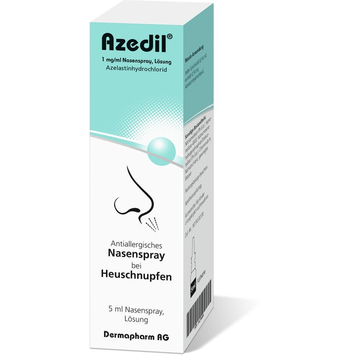 Azedil 1 mg/ml antiallergisches Nasenspray bei Heuschnupfen, 5 ml Solution