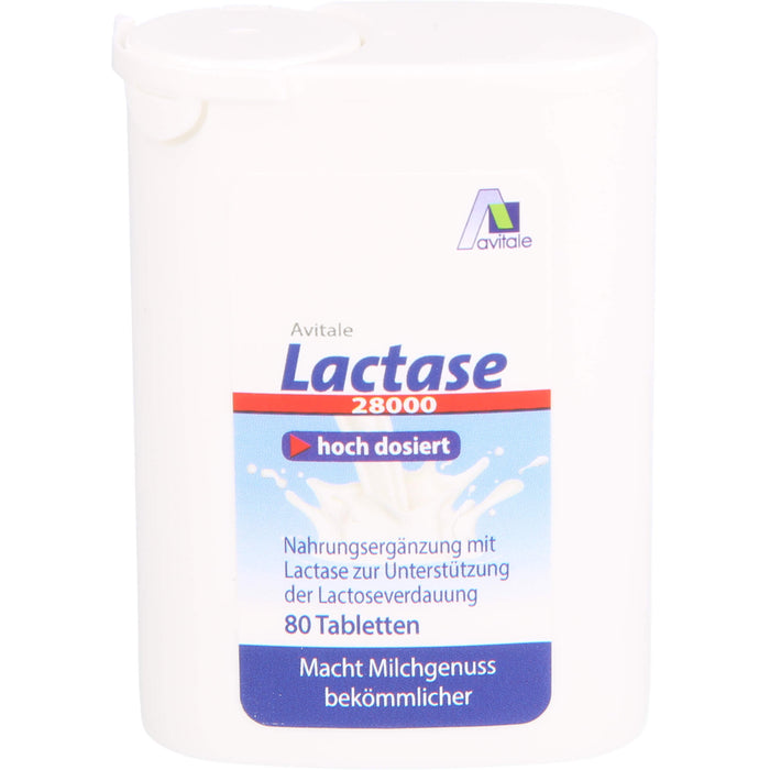 Avitale Lactase 28000 FCC Tabletten im Spender, 80 pcs. Tablets