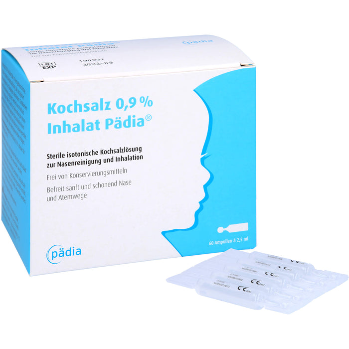 Kochsalz 0,9 % Inhalat Pädia, 60 pc Ampoules