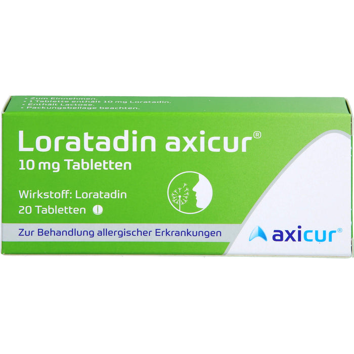 Loratadin axicur 10 mg Tabletten, 20 St TAB