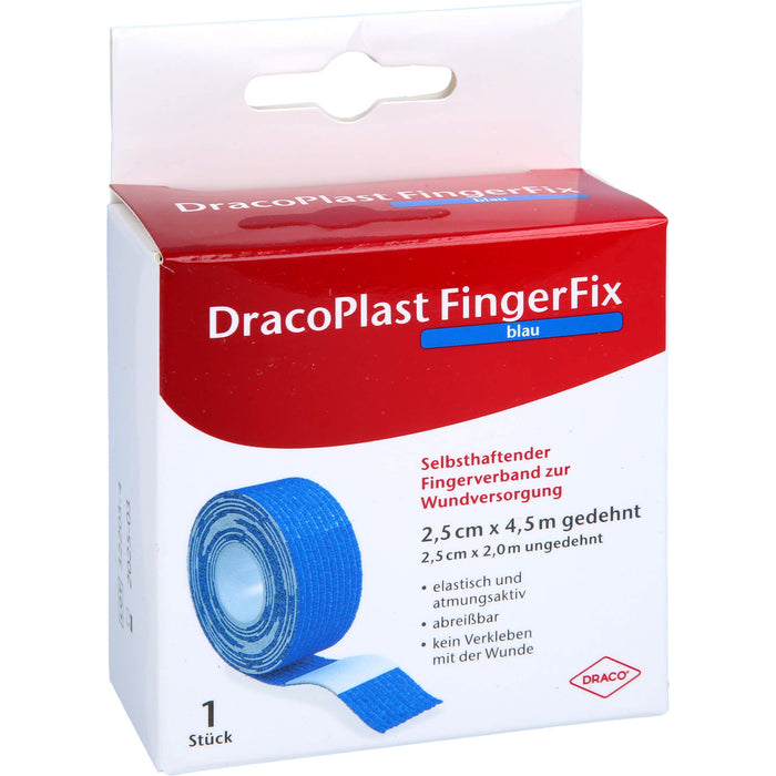 DracoPlast FingerFix 2,5cmx4,5m blau m. Wundk., 1 pcs. Patch