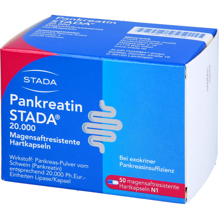 Pankreatin STADA 20.000, Magensaftresistente Hartkapseln, 50 St HKM