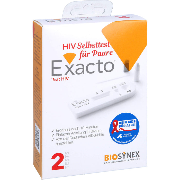 BIOSYNEX Exacto HIV Selbsttest für Paare, 2 pc Test