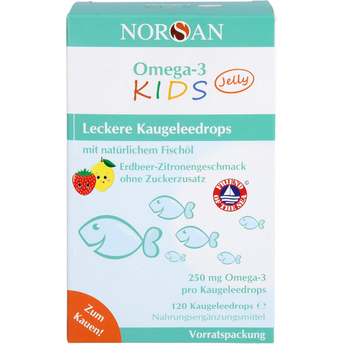 NORSAN Omega-3 Kids Jelly leckere Kaugeleedrops, 120 St. Gummidrops