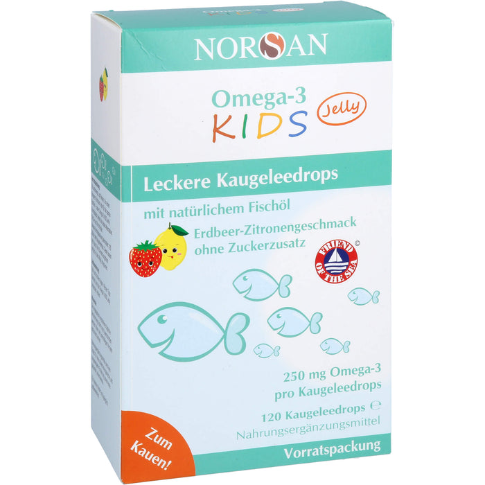 NORSAN Omega-3 Kids Jelly leckere Kaugeleedrops, 120 St. Gummidrops