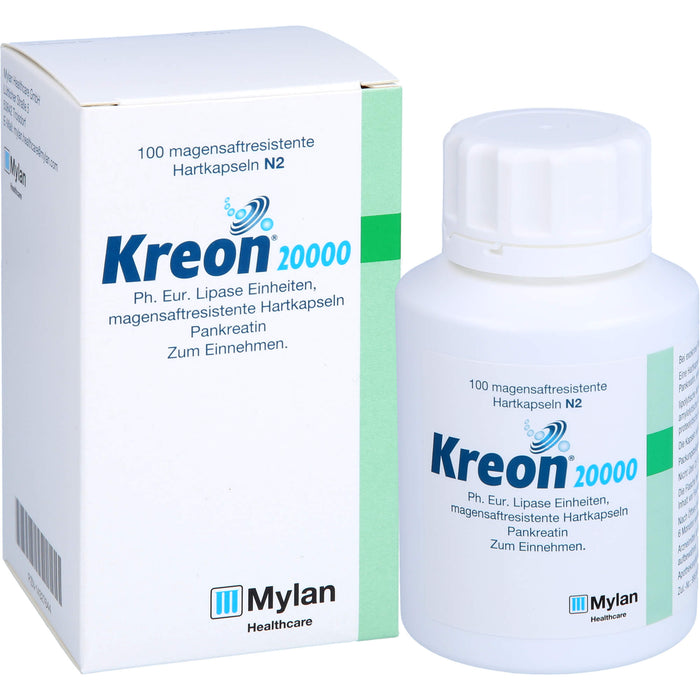 Kreon 20 000 Lipase Hartkapseln bei einer exokrinen Pankreasinsuffiziens, 100 pc Capsules