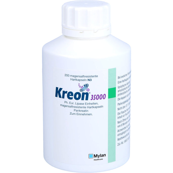 Kreon 35 000 Ph.Eur. Lipase Einheiten, magensaftresistente Hartkapseln, 200 pcs. Capsules