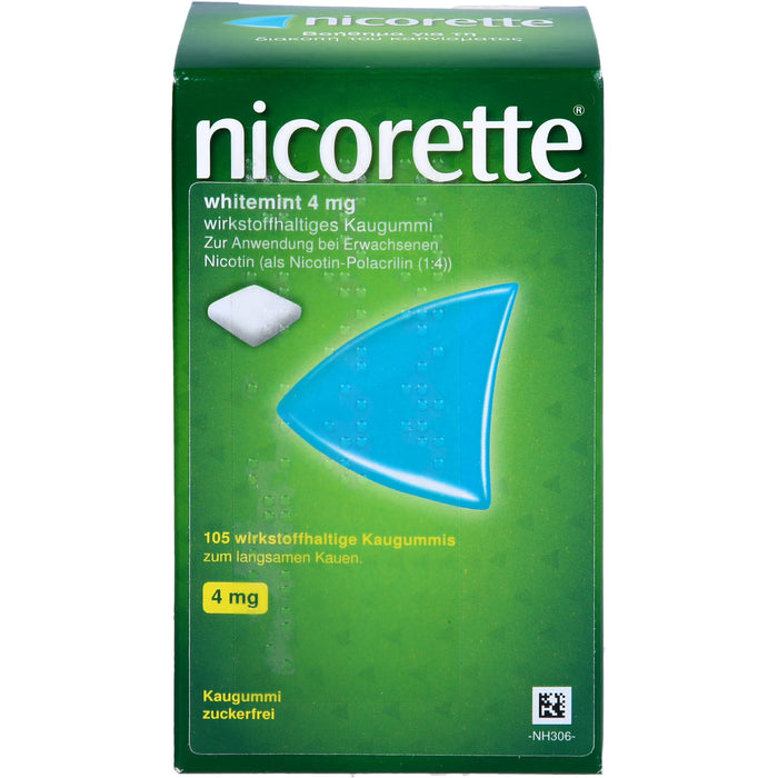 nicorette whitemint 4 mg Kaugummi Reimport Kohlpharma, 105 pc Gomme à mâcher