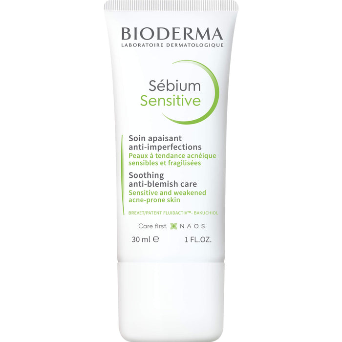 BIODERMA Sébium Sensitive beruhigende, feuchtigkeitsspendende Anti-Unreinheiten-Creme, 30 ml Crème