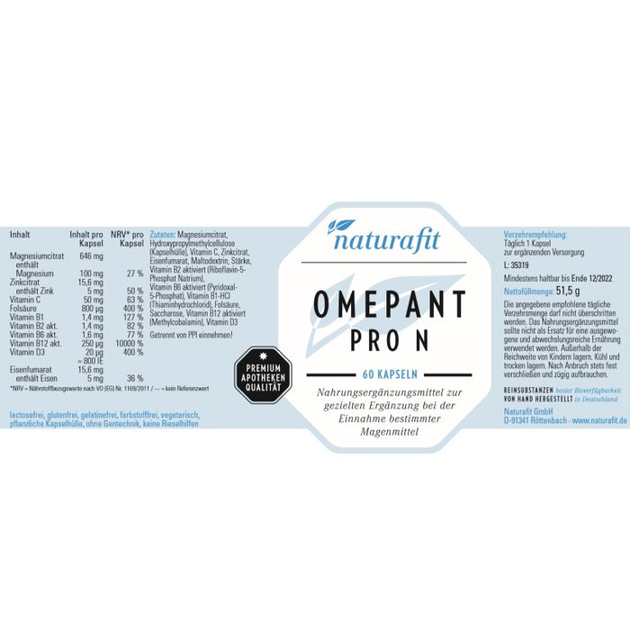 naturafit Omepant Pro N Kapseln, 60 pc Capsules