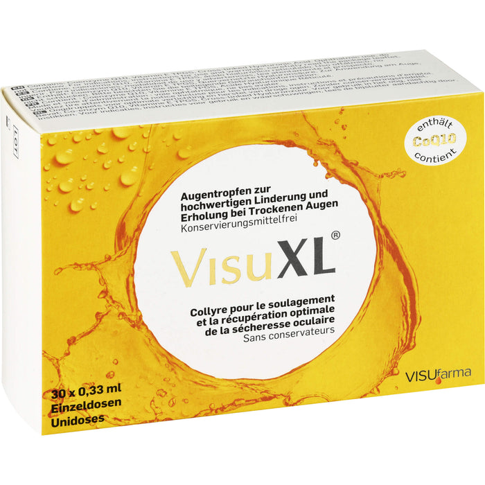 VisuXL Augentropfen ur hochwertigen Linderung und Erholung bei trockenen Augen Einzeldosis, 30 pc Récipients à dose unique