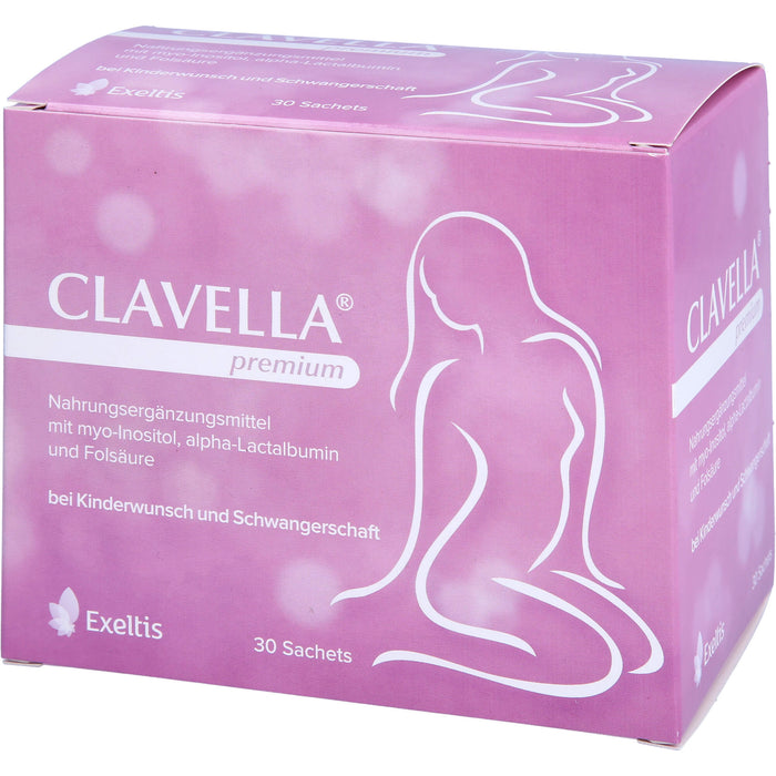 CLAVELLA premium bei Kinderwunsch und Schwangerschaft Sachets, 30 pc Sachets