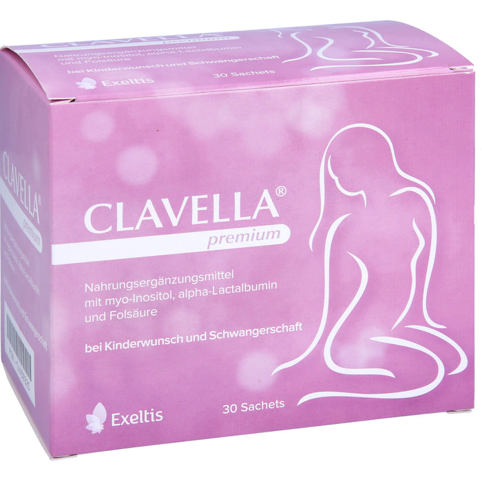 CLAVELLA premium bei Kinderwunsch und Schwangerschaft Sachets, 30 pc Sachets