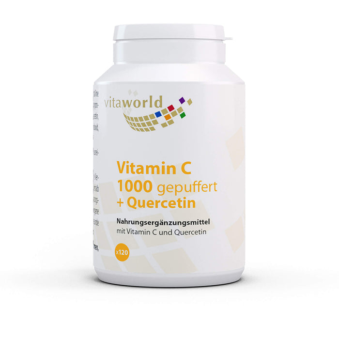 Vitaworld Vitamin C 1000 gepuffert + Quercetin Tabletten, 120 pc Tablettes