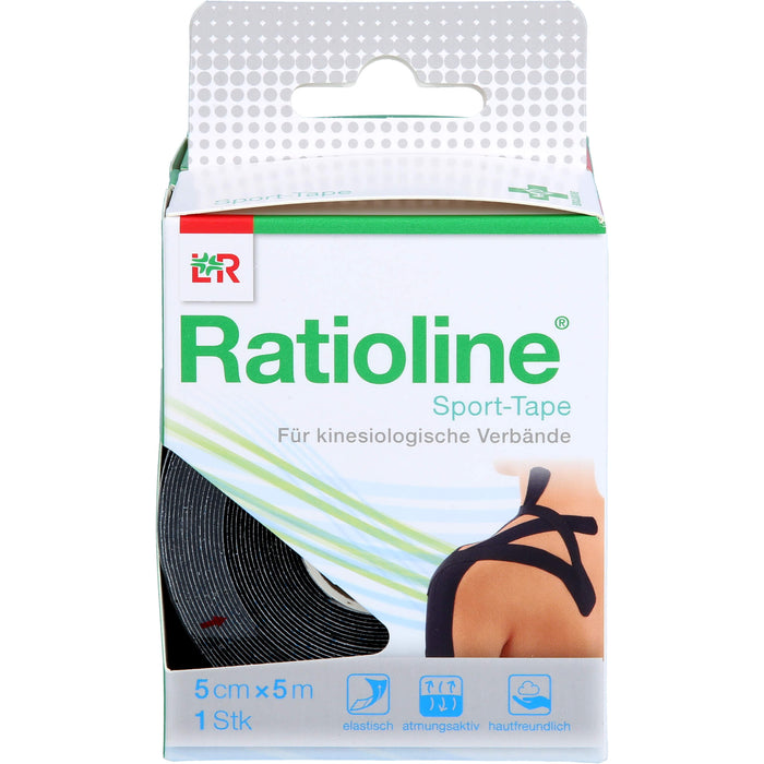 Ratioline Sport-Tape 5cmx5m schwarz, 1 St PFL