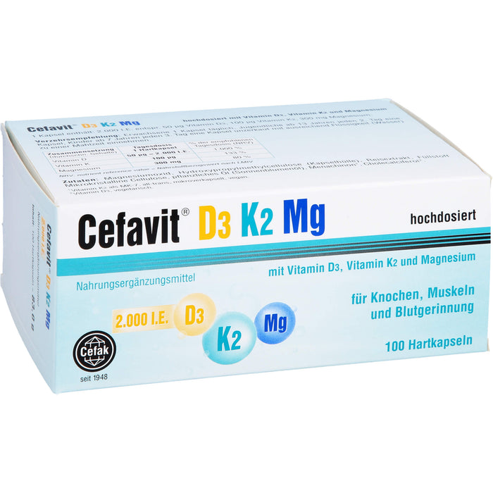 Cefavit D3 K2 Mg 2000 I.E., 100 St HKP