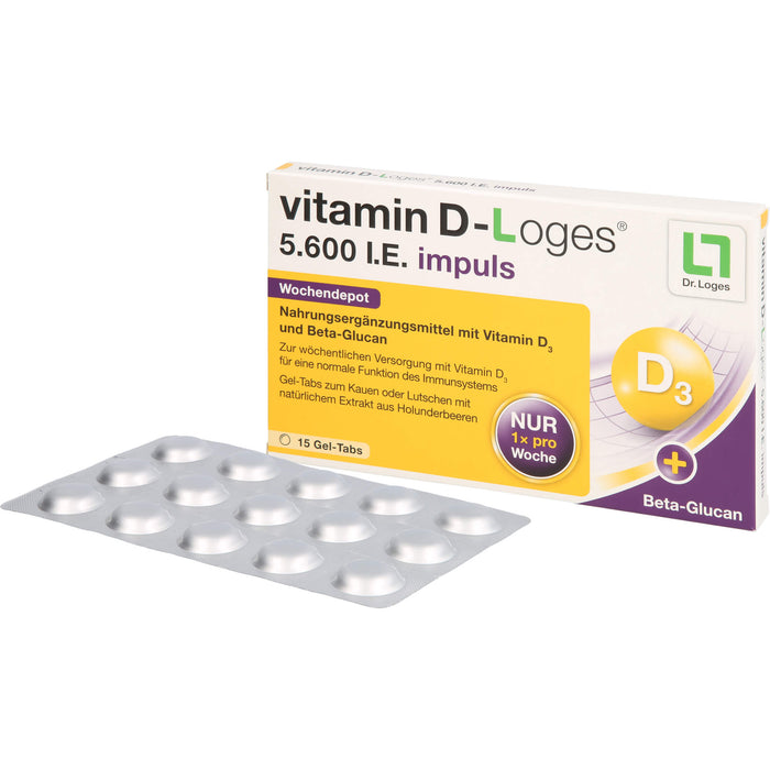 vitamin D-Loges 5,600 I.E. impuls Wochendepot, 15 St KTA