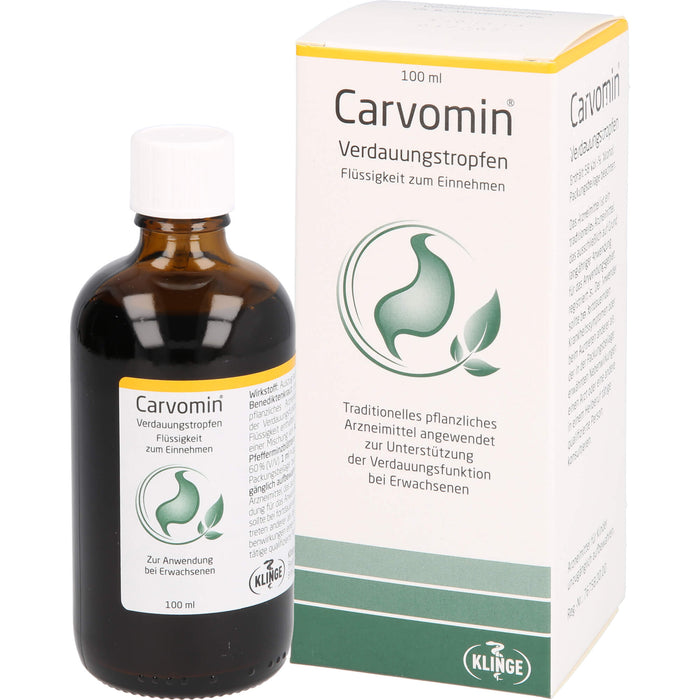 Carvomin Verdauungstropfen, 18,55 mg/20 ml, Flüssigkeit zum Einnehmen, 100 ml FLE