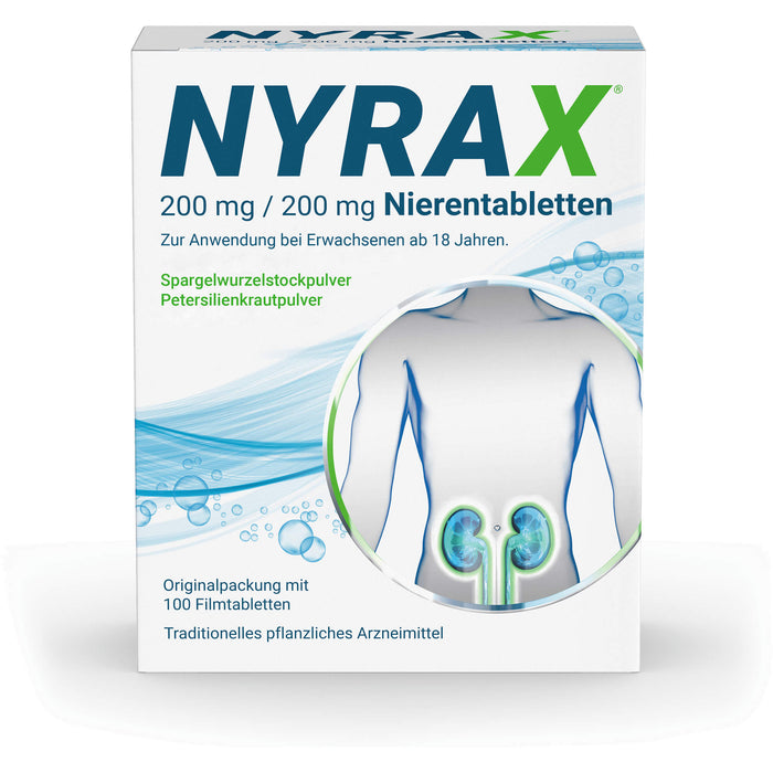 NYRAX 200 mg / 200 mg Nierentabletten, 100 pcs. Tablets