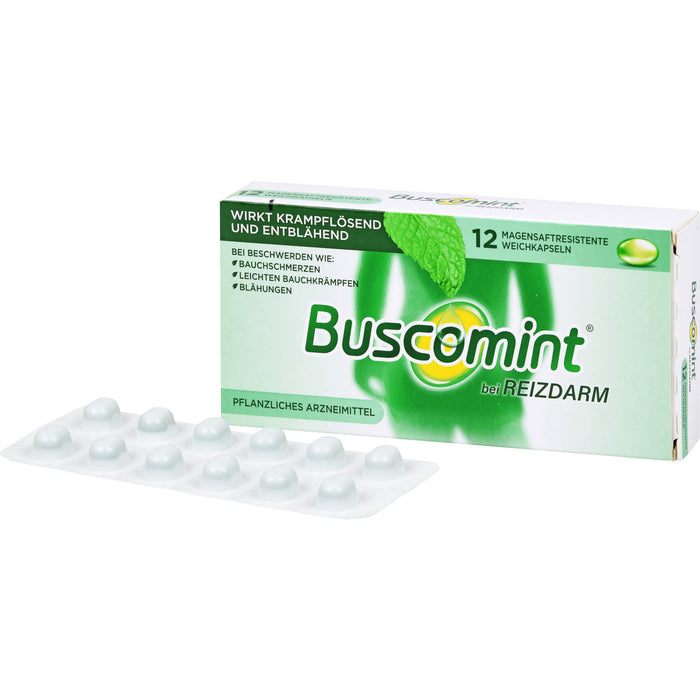 Buscomint Weichkapseln bei Reizdarm, 12 pc Capsules