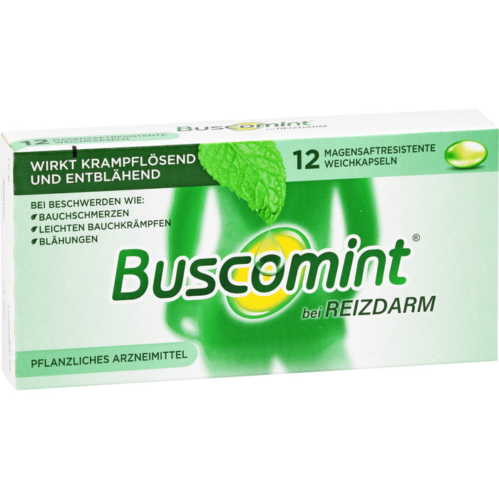 Buscomint Weichkapseln bei Reizdarm, 12 pc Capsules