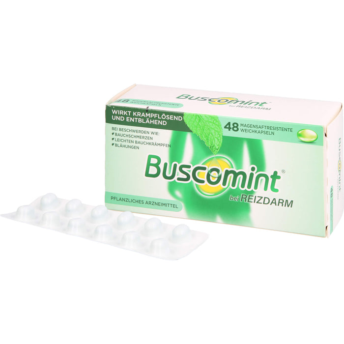 Buscomint Weichkapseln bei Reizdarm, 48 pc Capsules