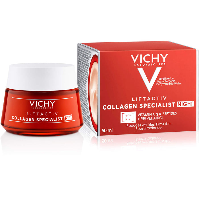 VICHY Liftactiv Collagen Specialist Nacht Anti-Aging Nachtcreme, 50 ml Cream