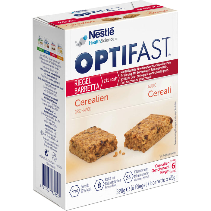 OPTIFAST Riegel Cerealien-Geschmack Mahlzeitersatz, 6 St. Riegel