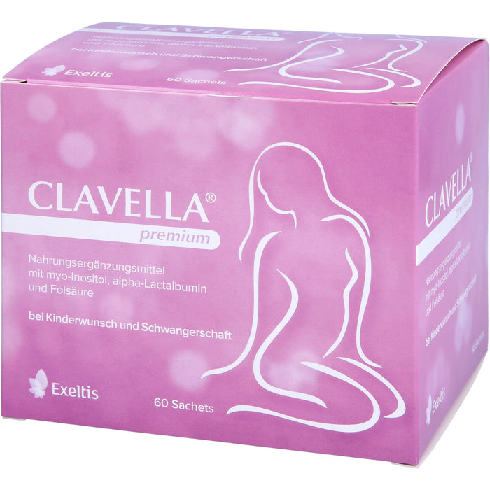 CLAVELLA premium Sachets bei Kinderwunsch und Schwangerschaft, 60 St. Beutel