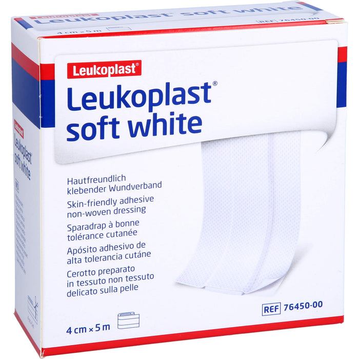 Leukoplast soft white Pflaster 4cm x 5m Rolle, 1 St PFL