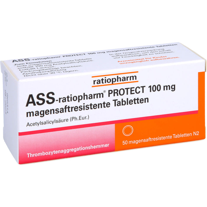 ASS-ratiopharm PROTECT 100 mg magensaftresistente Tabletten, 50 pc Tablettes