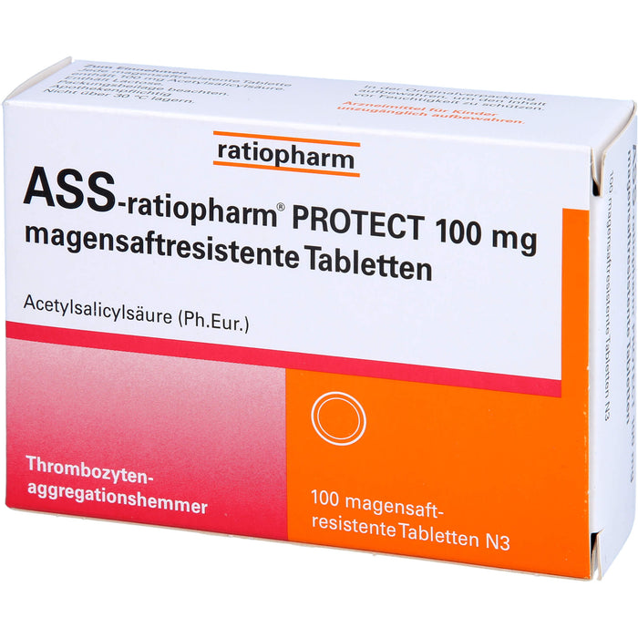 ASS-ratiopharm Protect 100 mg Tabletten, 100 St. Tabletten