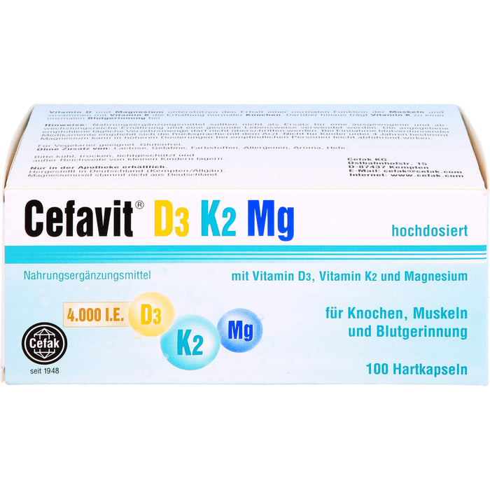 Cefavit D3 K2 Mg 4,000 I.E., 100 St HKP