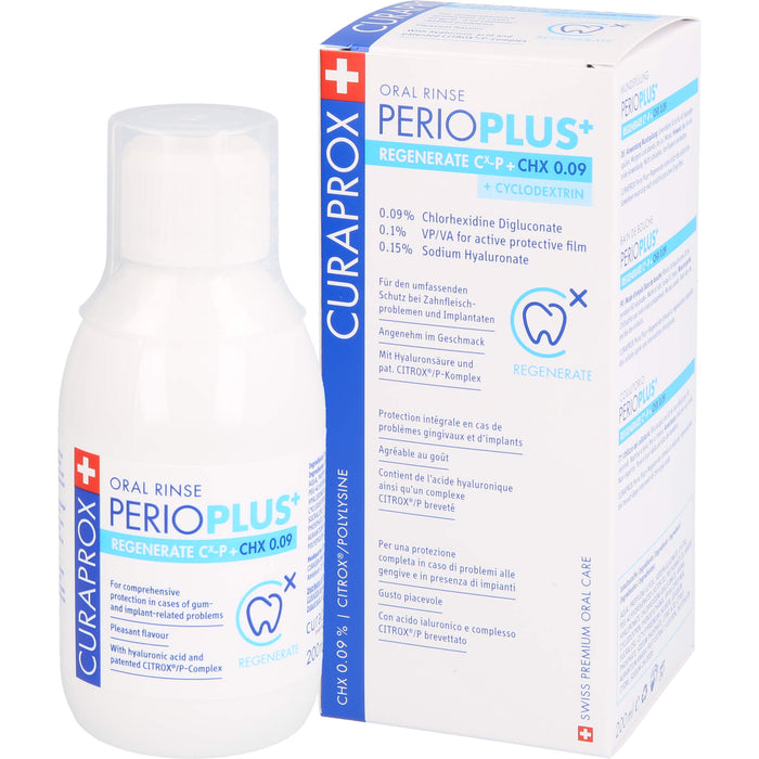 CURAPROX Perio Plus+ Regenerate Mundspülung, 200 ml Solution