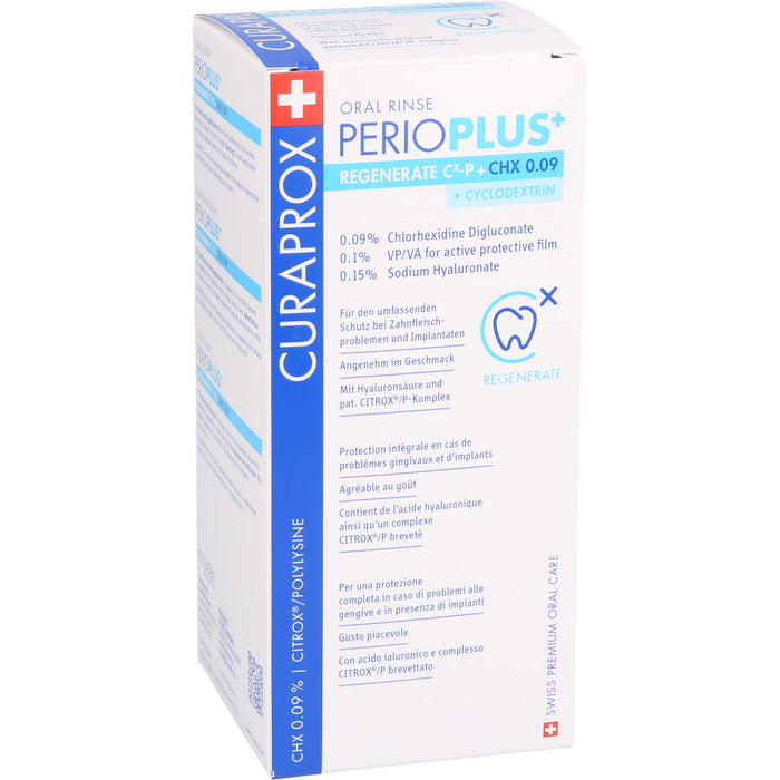 CURAPROX Perio Plus+ Regenerate Mundspülung, 200 ml Solution