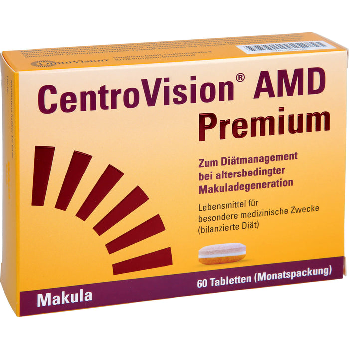 CentroVision AMD Premium Tabletten bei altersbedingter Makuladegeneration, 60 pcs. Tablets