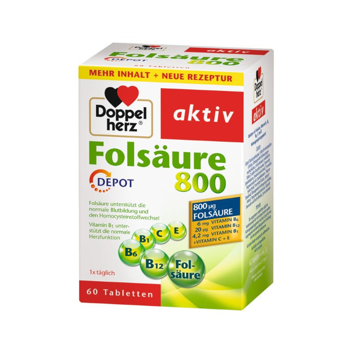 Doppelherz Folsäure 800 Depot, 60 St. Tabletten