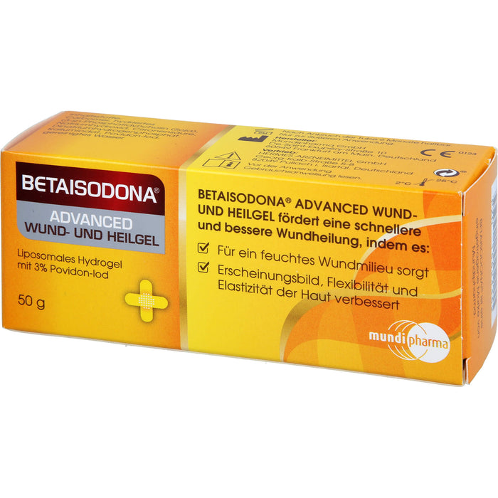 Betaisodona Advanced Wund- und Heilgel beschleunigt die Wundheilung und verbessert Flexibilität, Elastizität und Erscheinungsbild der Haut, 50 g Gel