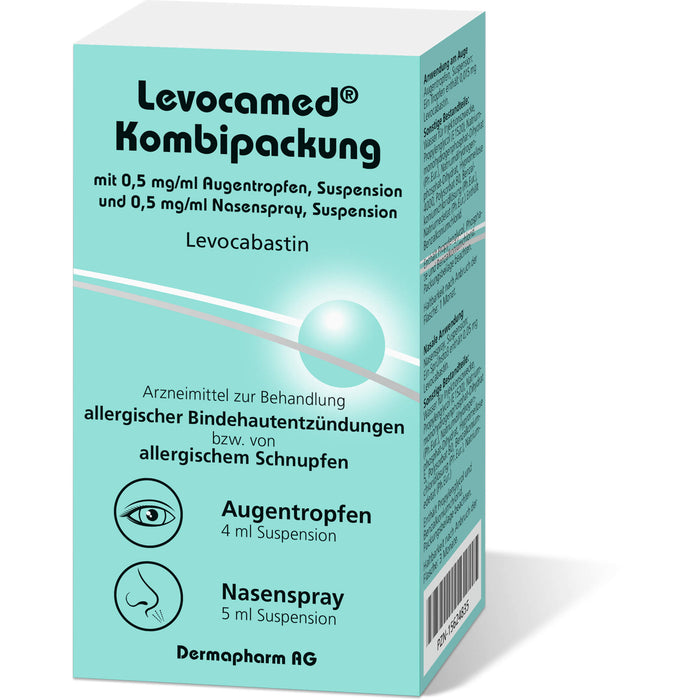 Levocamed Kombipackung 0,5 mg/ml Augentropfen, Suspension 0,5 mg/ml Nasenspray, Suspension, 1 St KPG