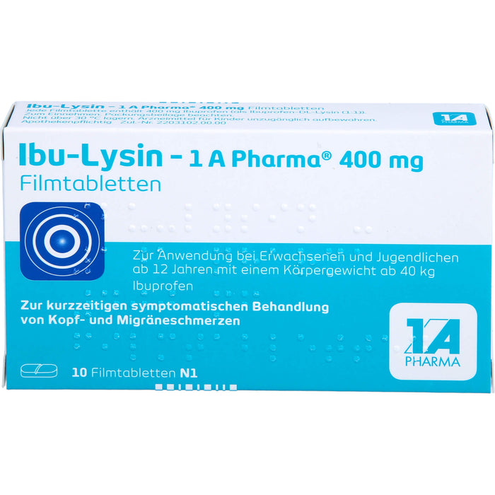 Ibu-lysin 1a Pharma 400mg, 10 St FTA