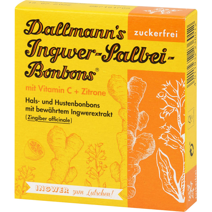 Dallmann's Ingwer Salbei Bonbons, 37 g Bonbons