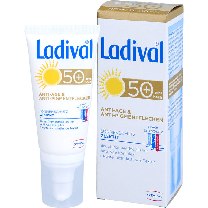 Ladival Anti-Age & Anti-Pigmentflecken 50+ Sonnenschutz Gesicht, 50 ml Crème