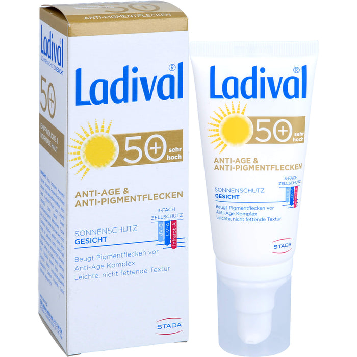 Ladival Anti-Age & Anti-Pigmentflecken 50+ Sonnenschutz Gesicht, 50 ml Crème