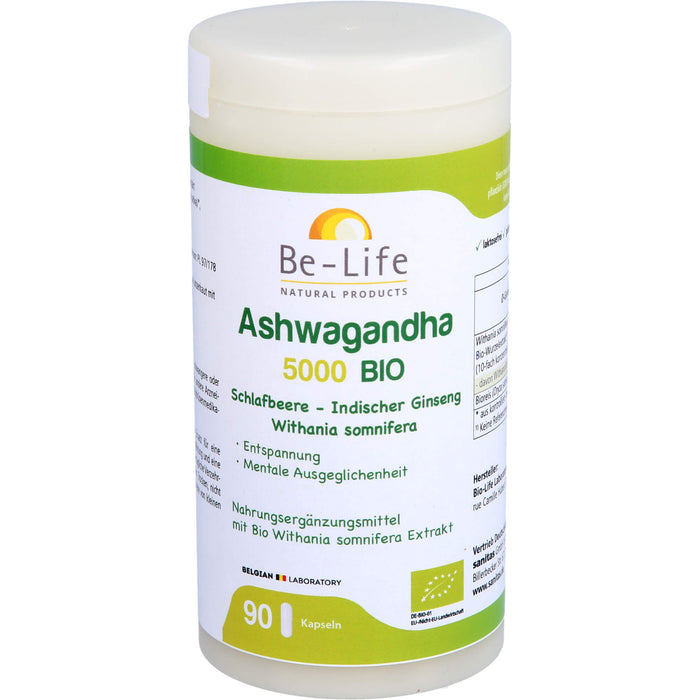 Be - Life Ashwagandha 5000 BIO Kapseln, 90 St. Kapseln