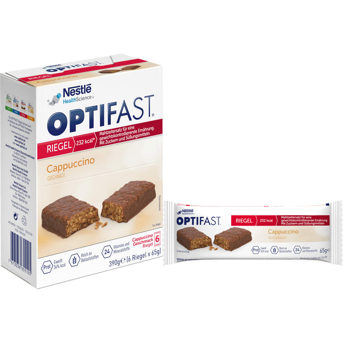 Optifast Riegel Cappuccino, 6X65 g