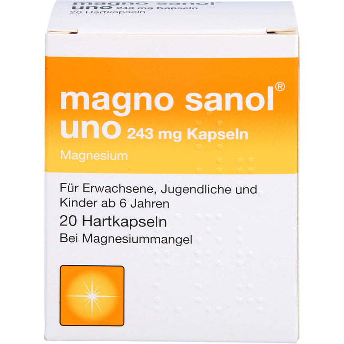 magno sanol uno 243 mg Kapseln, 20 St HKP